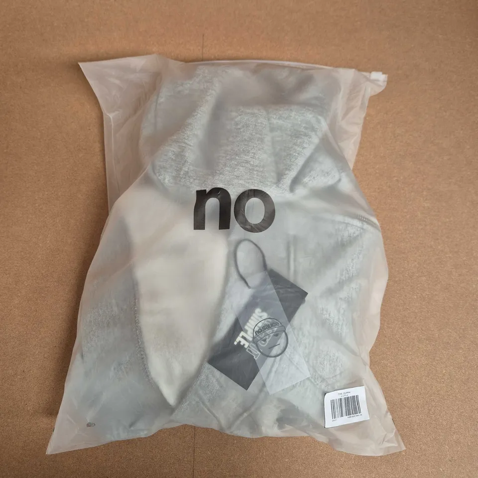 BAGGED NO SAUCE THE ZIPPA HOODIE IN GREY - X-LITTLE
