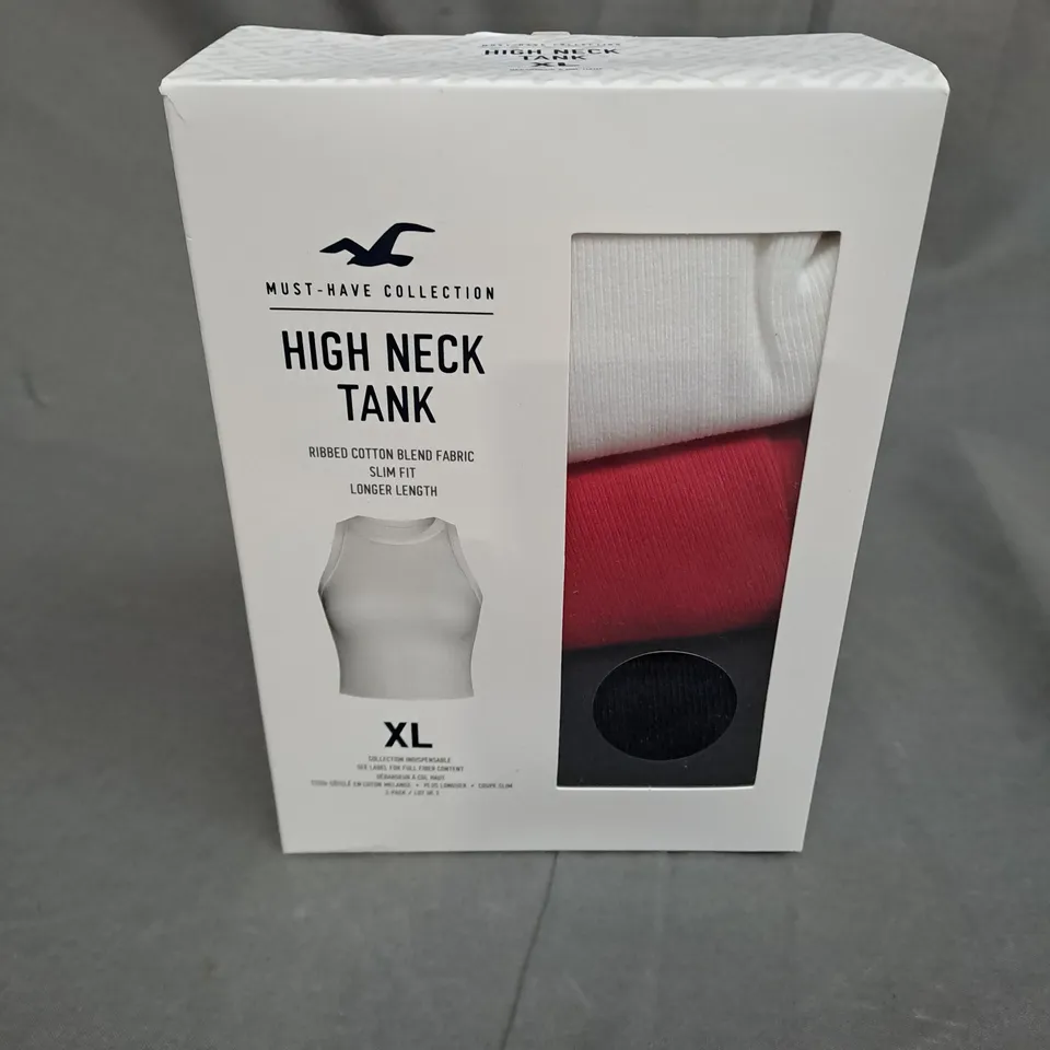 HOLLISTER HIGH NECK TANK PACK OF 3 - XL