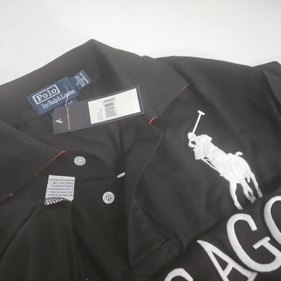 POLO RALPH LAUREN CLUB T-SHIRT IN BLACK - L