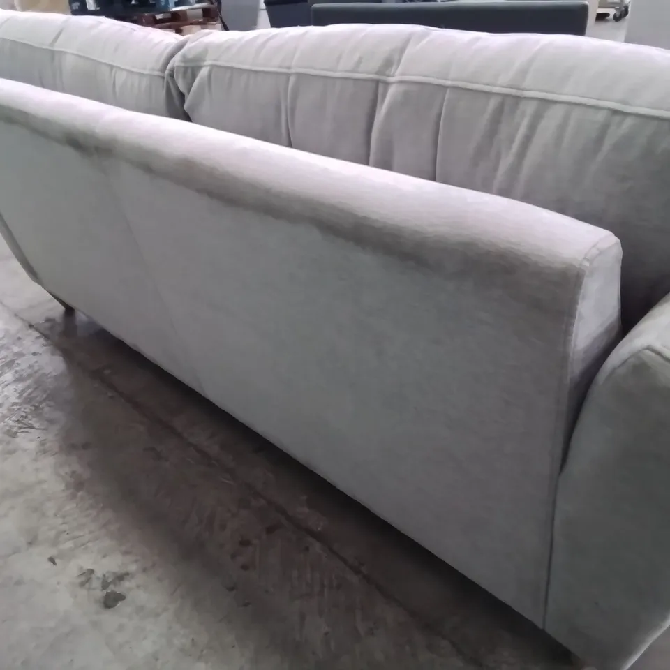 QUALITY BRITISH DESIGNER LOUNGE Co. HOLLY THREE SEATER SOFA GREY PLUSH FABRIC 
