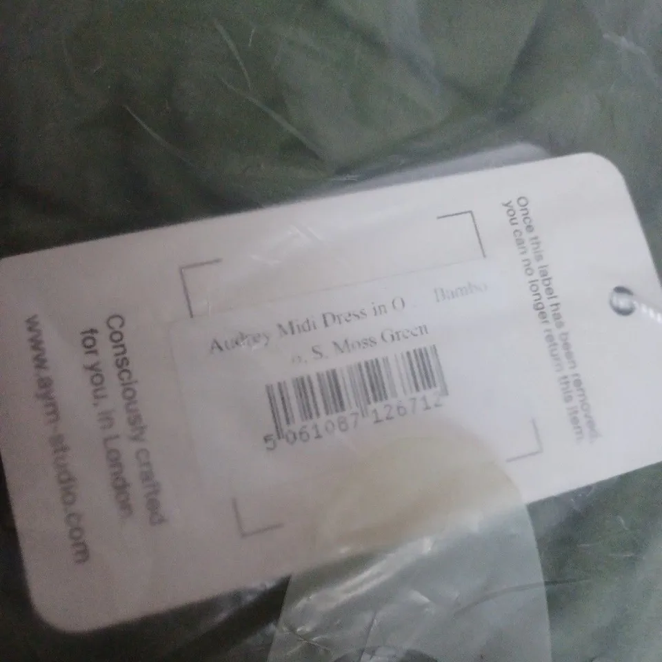 AYM WOMEN'S OLIVE GREEN MIDI DRESS – SIZE UNSPECIFIED