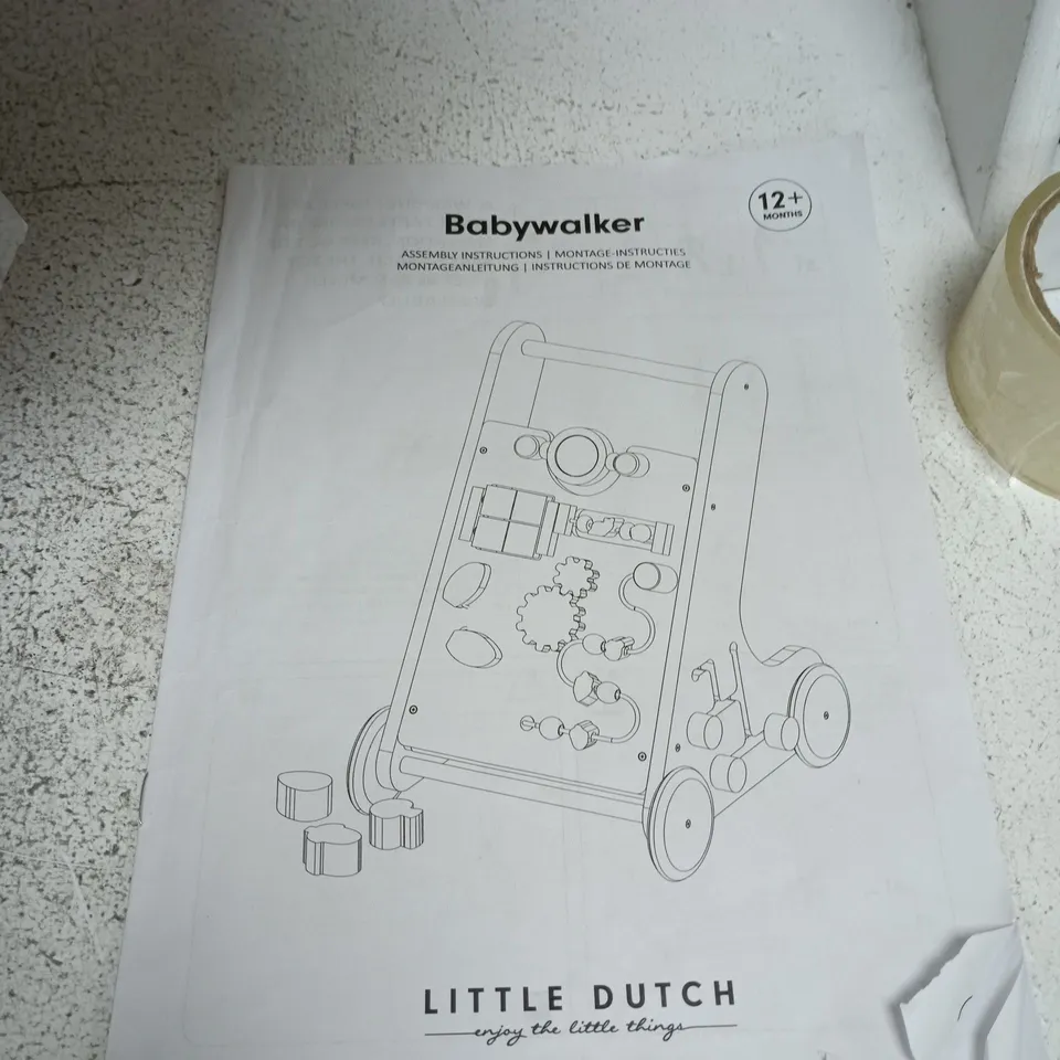 LITTLE DUTCH BABY WALKER – WOODEN PUSH TOY (BOXED)