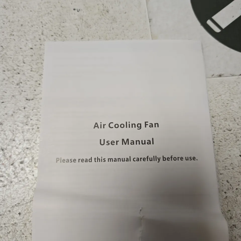 AIR COOLING FAN – WHITE DESKTOP/TABLE FAN WITH BLACK FRONT GRILLE