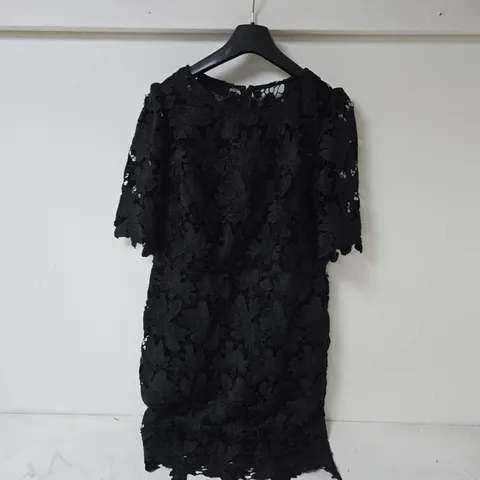 KALEIDOSCOPE BLACK LACE SHIRT DRESS IN BLACK - SIZE 16