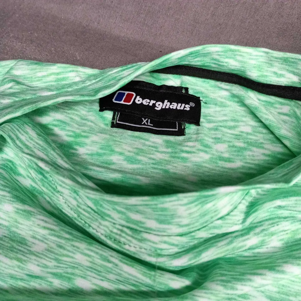 BERGHAUS GREEN MARL TOP & BLACK SHORTS SET – SIZE XL