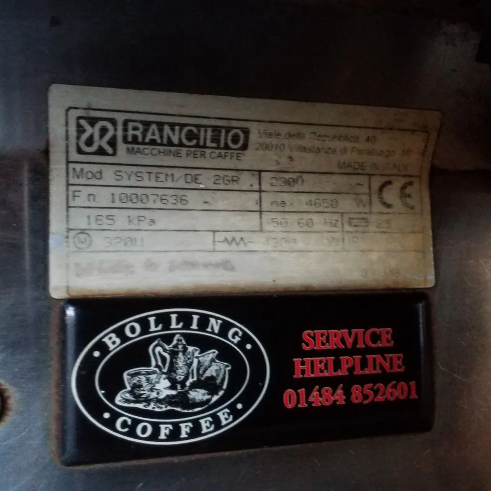 RANCILIO 2 GROUP COFFEE MACHINE 