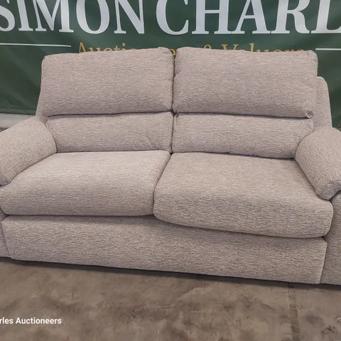 QUALITY BRITISH DESIGNER G PLAN TAYLOR THREE SEATER SOFA MIRAGE PUTTY FABRIC