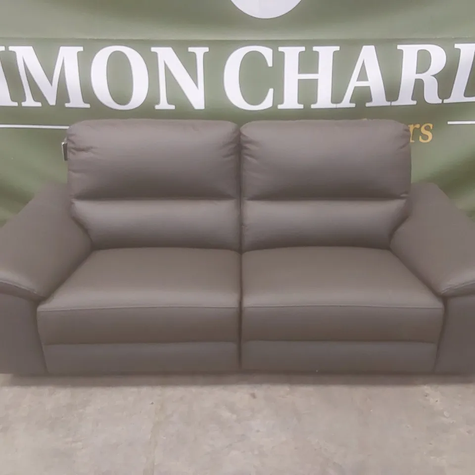 DESIGNER PAVILLION LEATHER 3 SEATER POWER RECLINER SOFA