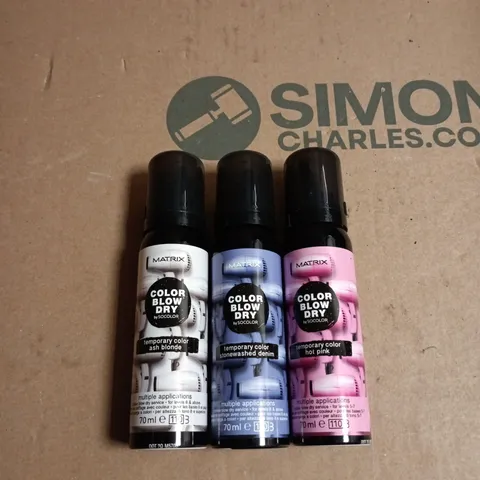 BOX OF APPROXIMATELY 20 ASSORTED MATRIX BLOW DRY TEMP COLOUR 