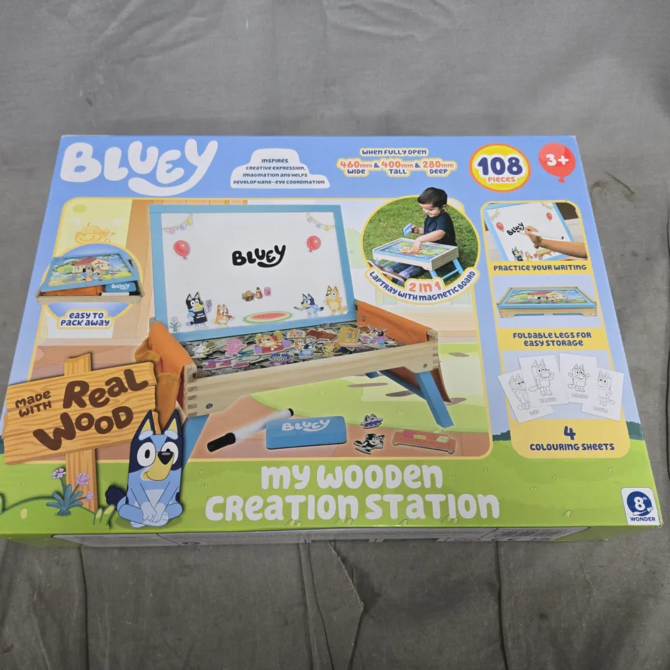 BLUEY MY WOODEN CREATION STATION – 108 PIECES, WOODEN CRAFT TOY