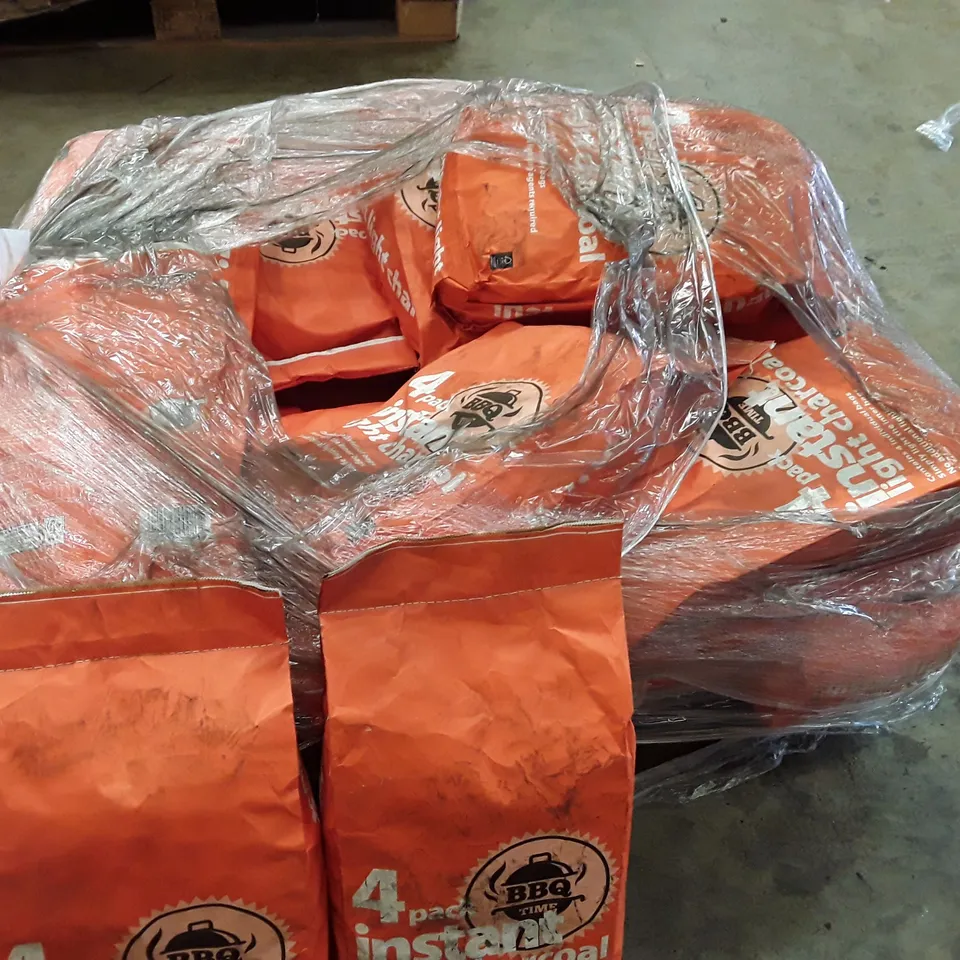 PALLET OF 15 BAGS OF 4-PACK INSTANT LIGHT CHARCOAL 