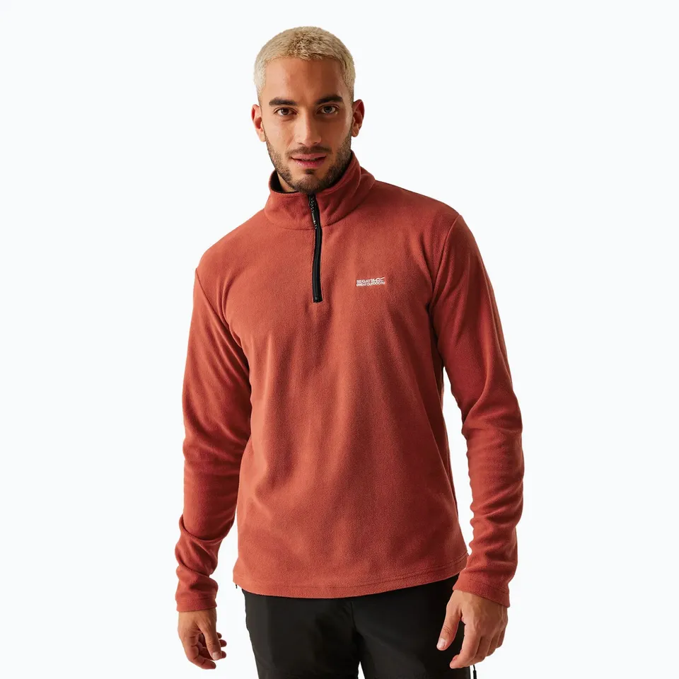BRAND NEW REGATTA MEN'S THOMPSON LIGHTWEIGHT HALF ZIP FLEECE IN RED OCHRE - UK 5XL