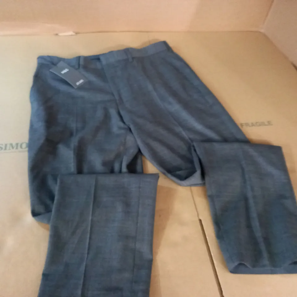 M&S REGULAR FIT GREY TROUSERS - W34 L29