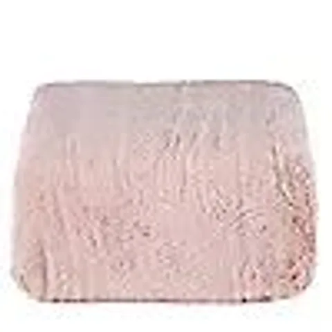 COZEE HOME FAMILY SIZED FAUX FUR & VELVETSOFT HEATED THROW IN PINK
