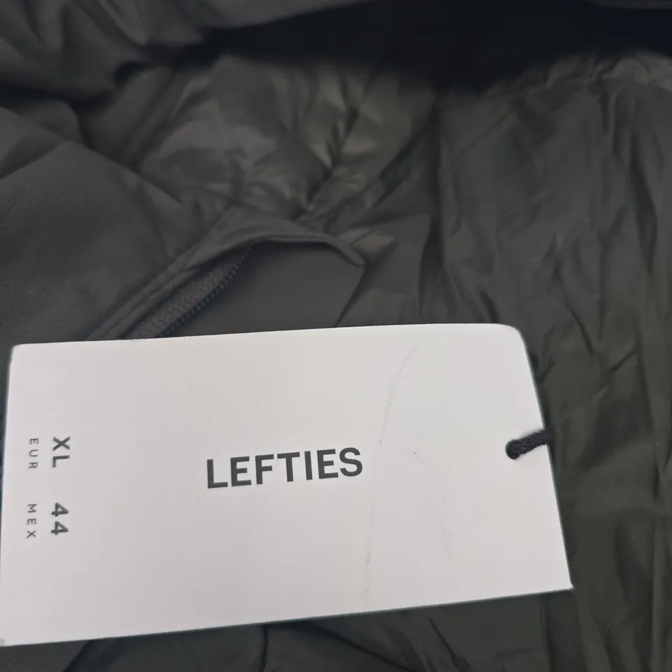 LEFTIES HOODED PUFFER JACKET – OLIVE GREEN, XL (EU 44)