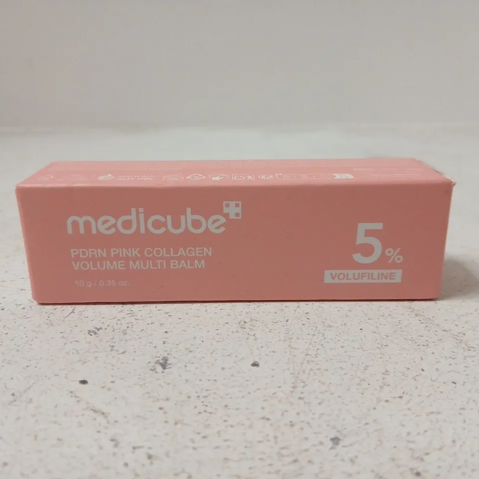 BOXED AND SEALED MEDICUBE PDRN PINK COLLAGEN VOLUME MULTI BALM – 5% VOLUFILINE (10G)