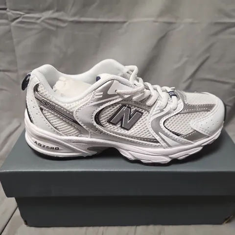 BOXED NEW BALANCE 530 SNEAKERS - MEN'S, WHITE/GREY, UK 12