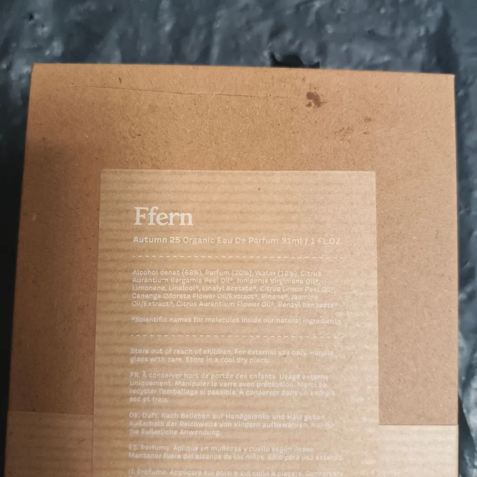 SEALED FFERN AUTUMN 25 ORGANIC EAU DE PARFUM 31ML