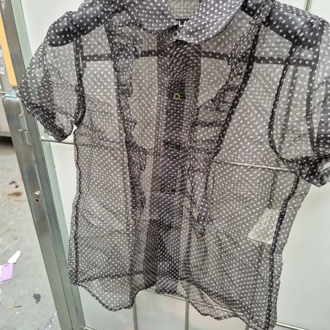 BLACK COMME DES GARCONS BLOUSE β SHEER POLKA DOT, SIZE M