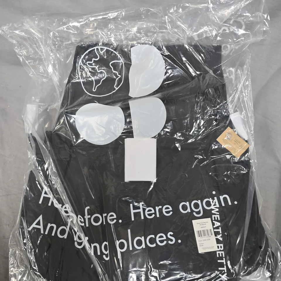 SWEATY BETTY ESSENTIALS MOTION BACKPACK SB9307 – BLACK, ONE SIZE