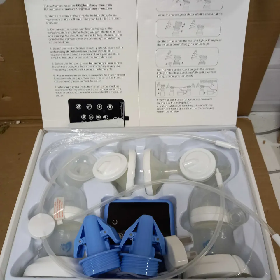 BELLABABY DUO RECHARGEABLE ELECTRIC BREAST PUMP 
