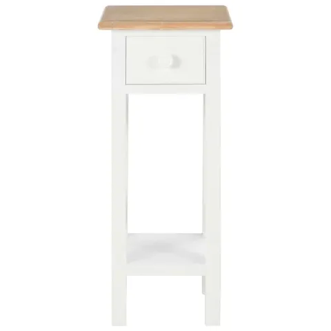 BOXED LUNA WOOD SIDE TABLE WITH STORAGE (1 BOX )