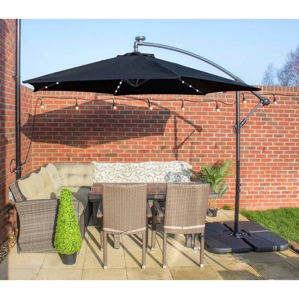 HORAN 3M CANTILEVER PARASOL GREEN 