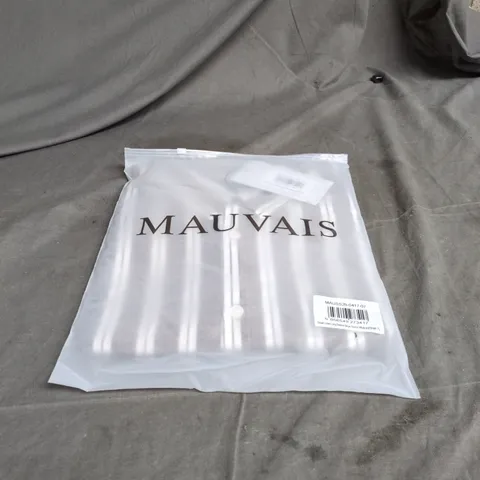 MAUVAIS BROWN LINEN LONG SLEEVE STRIPE SHIRT XL BROWN/WHITE