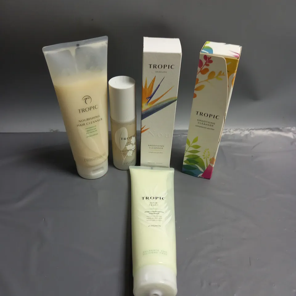 LOT OF 5 TROPIC SKIN CARE PRODUCTS TO INCLUDE CLEANSER AND SERUM