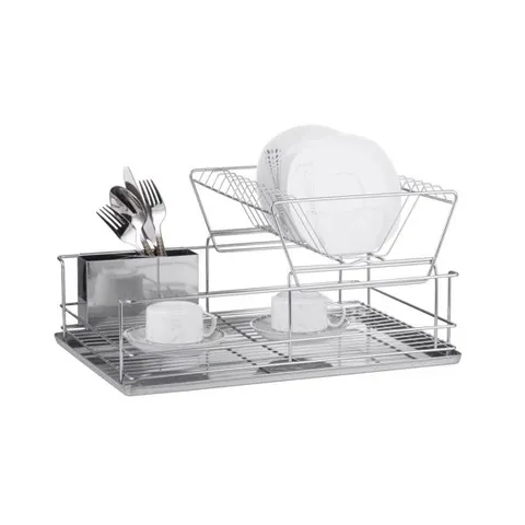 BOXED HAND STAINLESS STEEL DISH RACK 