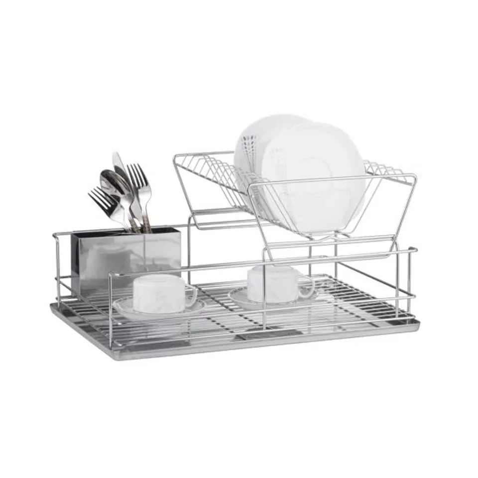 BOXED HAND STAINLESS STEEL DISH RACK 
