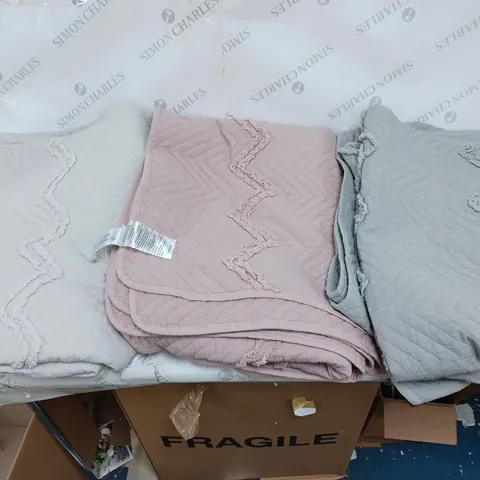 SLEEPDOWN LIGHT WEIGHT THROW IN GREY, PINK, AND SILVER