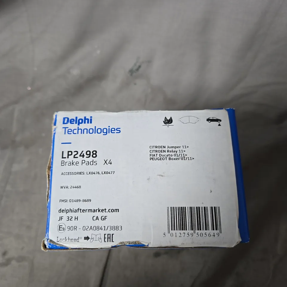 DELPHI LP2498 BRAKE PADS X4 PADS - FOR CITROEN JUMPER , CITROEN RELAY , FIAT DUCATO , PEUGEOT BOXER