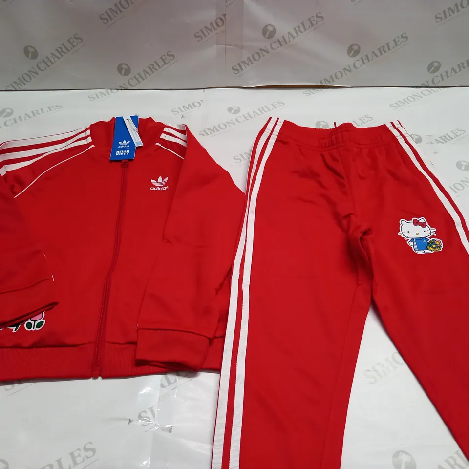 ADIDAS HELLO KITTY TRACKSUIT IN RED - 5-6Y