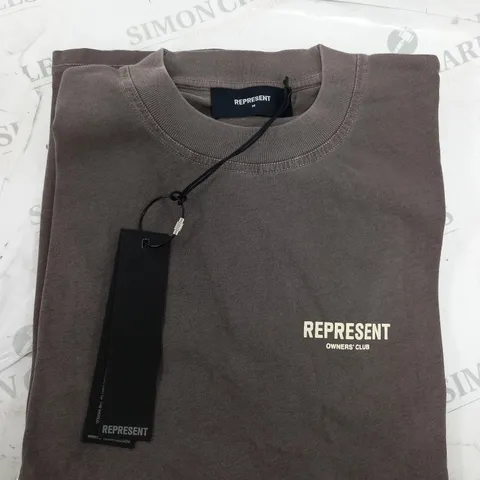REPRESENT BROWN T-SHIRT - M