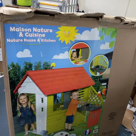 SMOBY NATURE PLAYHOUSE WITH KITCHEN - COLLECTION ONLY