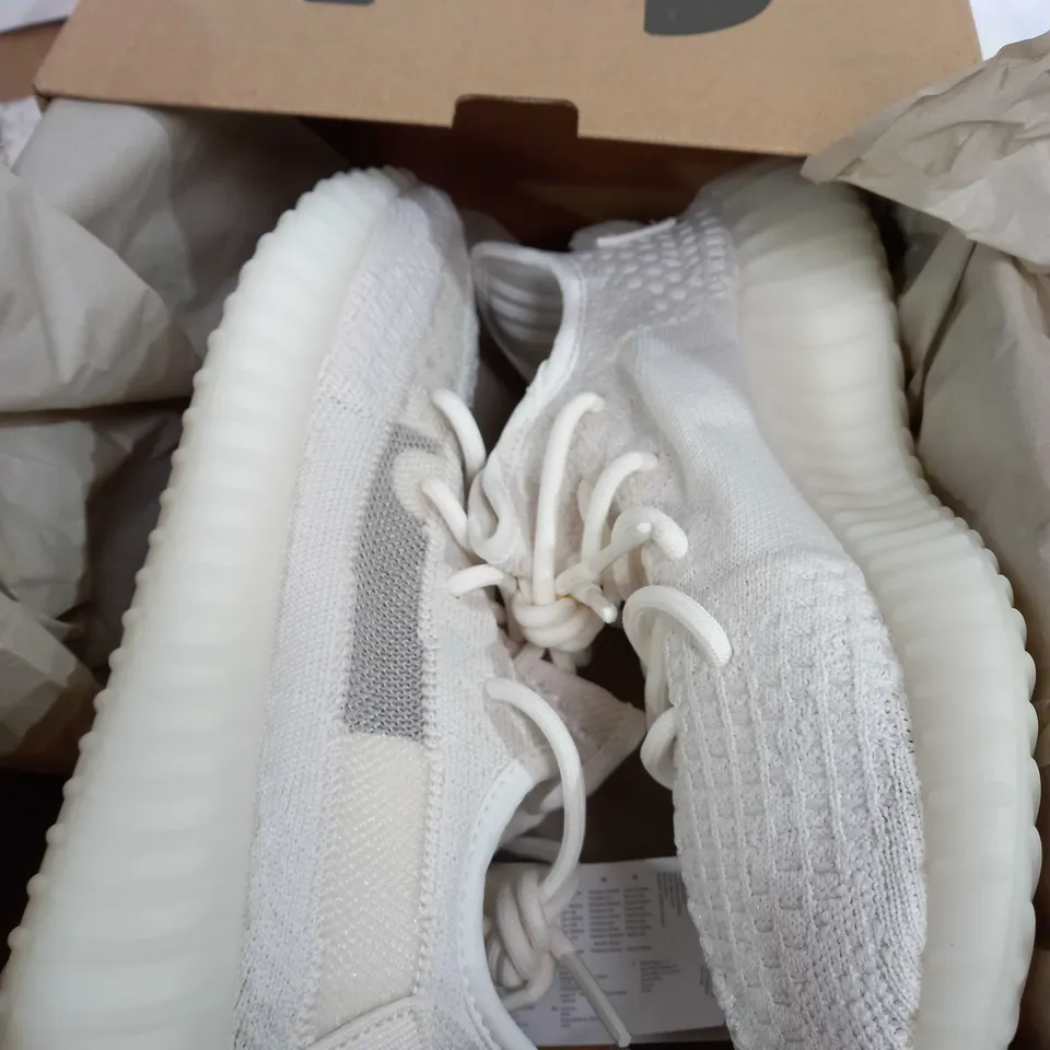 BOXED ADIDAS YEEZY BOOST 350 V2, BONE - SIZE 6.5