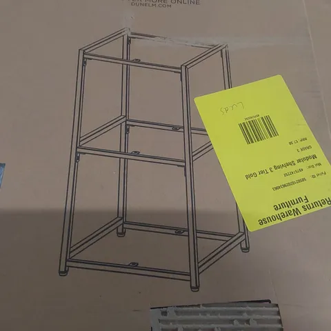 BOXED MODULAR SHELVING 3 TIER - GOLD