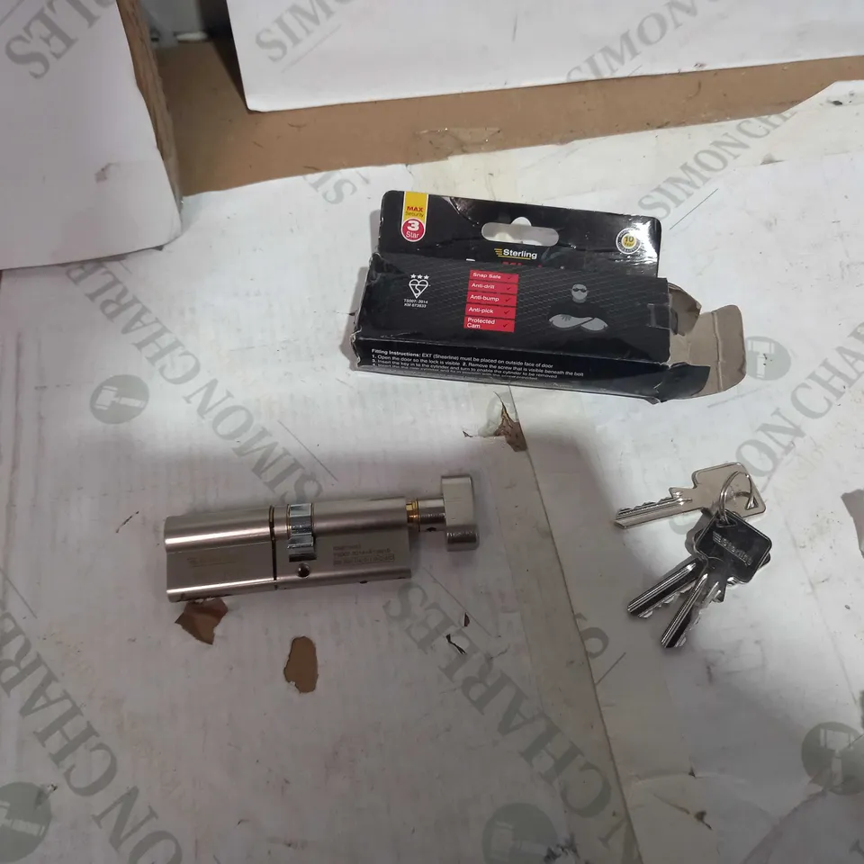 DUAL FINISH BRASS & SATIN NICKEL ETD4050 40MM INT LOCK