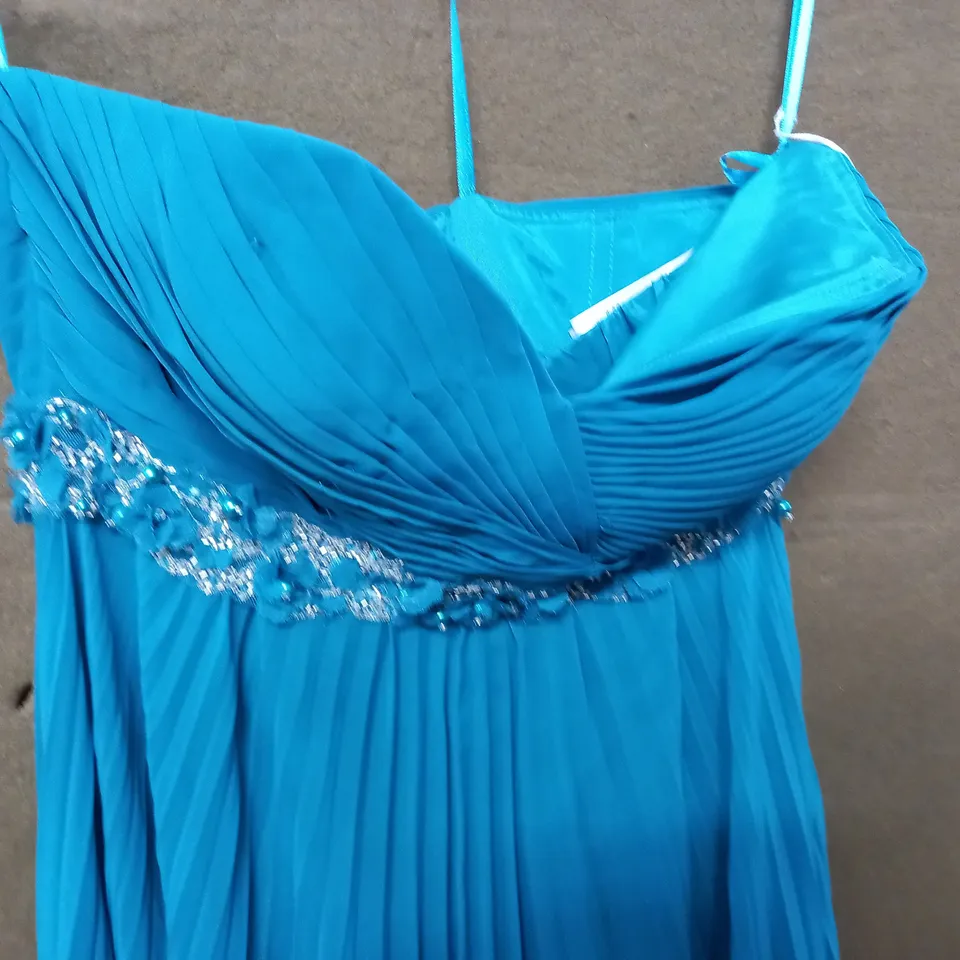 TEAL EMBELLISHED OCCASIONAL DRESS - UK 10