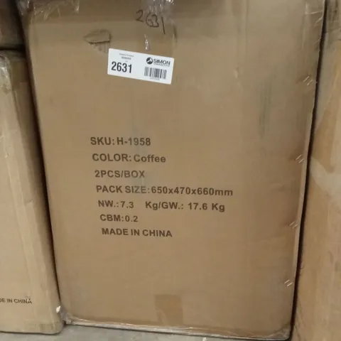 BOXED SET OF 2 DARK GREEN FABRIC DINING CHAIRS