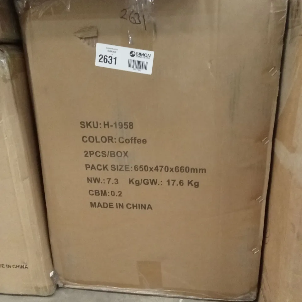 BOXED SET OF 2 DARK GREEN FABRIC DINING CHAIRS