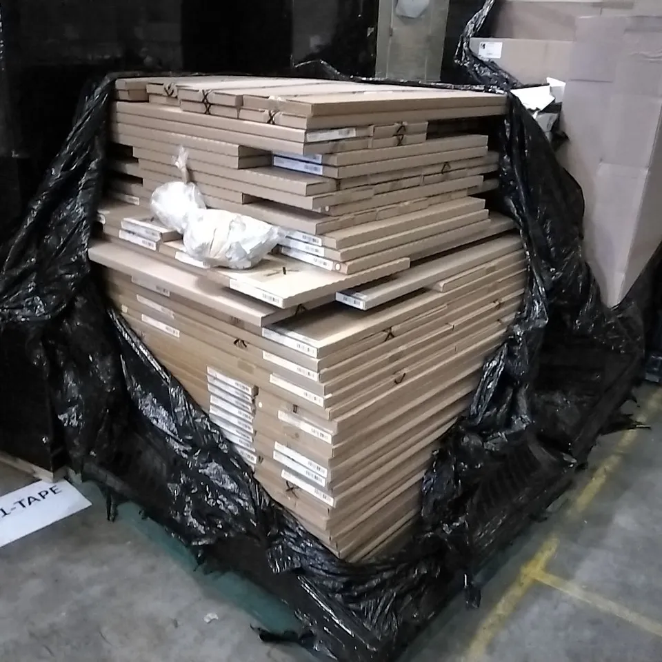 PALLET CONTAINING A LARGE QUANTITY OF FURNITURE PANELS ECT