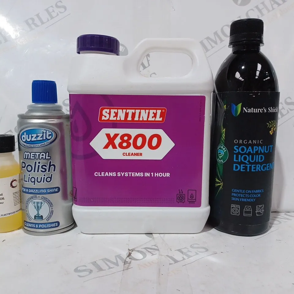 APPROXIMATELY 10 ASSORTED HOUSEHOLD ITEMS TO INCLUDE SENTINEL X800, ORGANIC SOAPNUT LIQUID DETERGENT, ETC