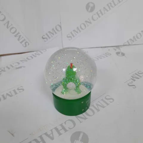 BOXED THE PERSONALISED MEMENTO COMPANY PERSONALISED DINOSAUR GLITTER SNOW GLOBE