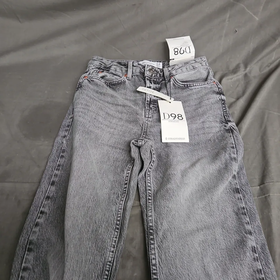 STRADIVARIUS DENIM JEANS – WOMEN’S GREY WASH, UK 6