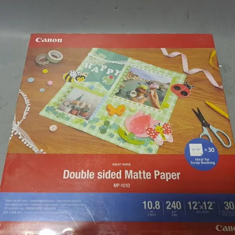 SEALED CANON MP-101D DOUBLE-SIDED MATTE PAPER 12INCHX12INCH 30 SHEETS