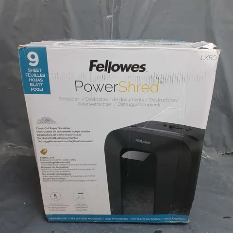 FELLOWES POWERSHRED LX50 CROSS-CUT SHREDDER 230V