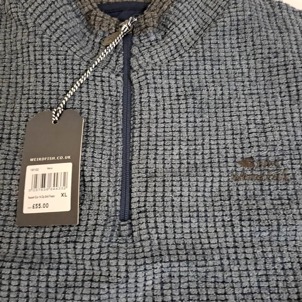 WEIRD FISH NEWARK ECO 1/4 ZIP FLEECE - XL