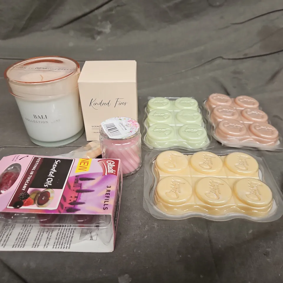 TOTE OF ASSORTED CANDLE ITEMS 